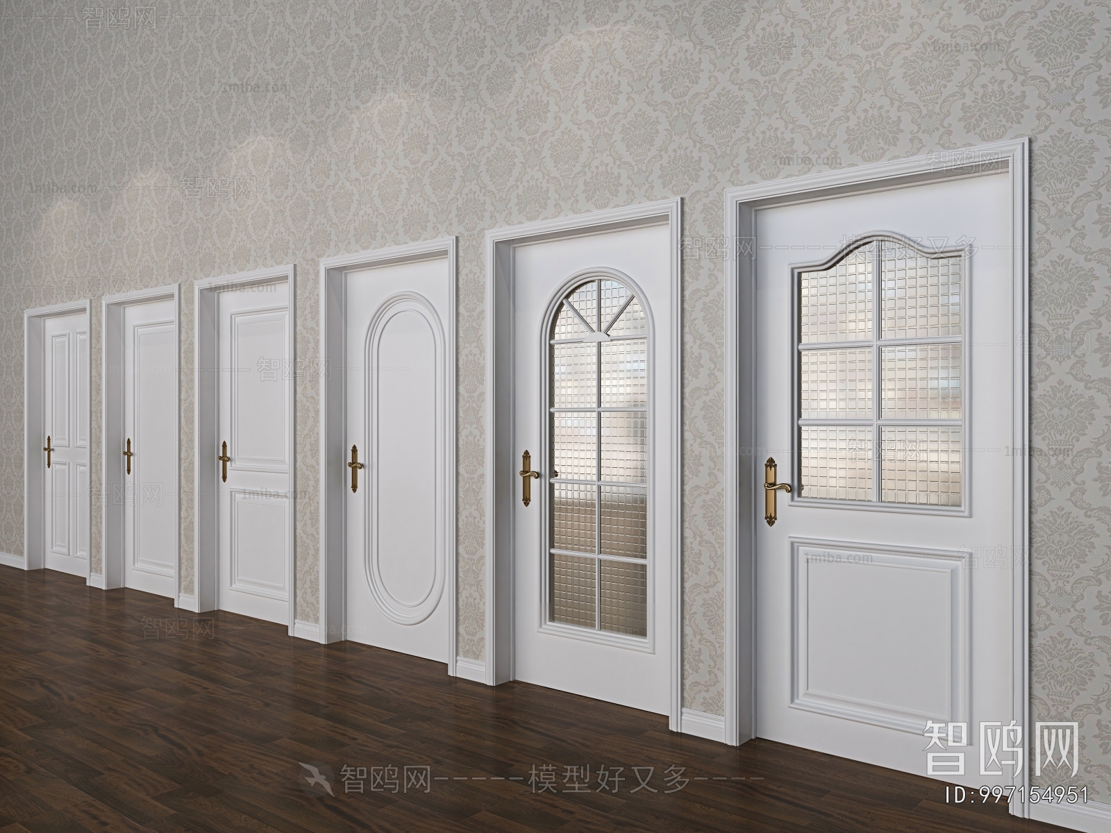 Simple European Style Single Door