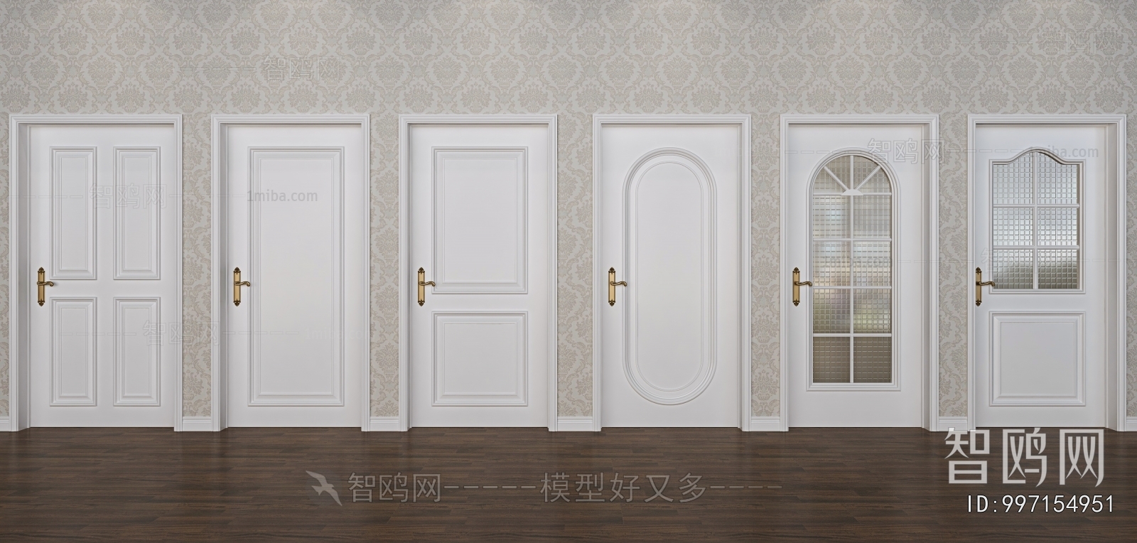 Simple European Style Single Door