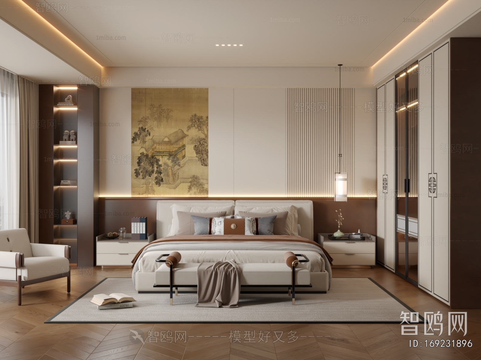 New Chinese Style Bedroom