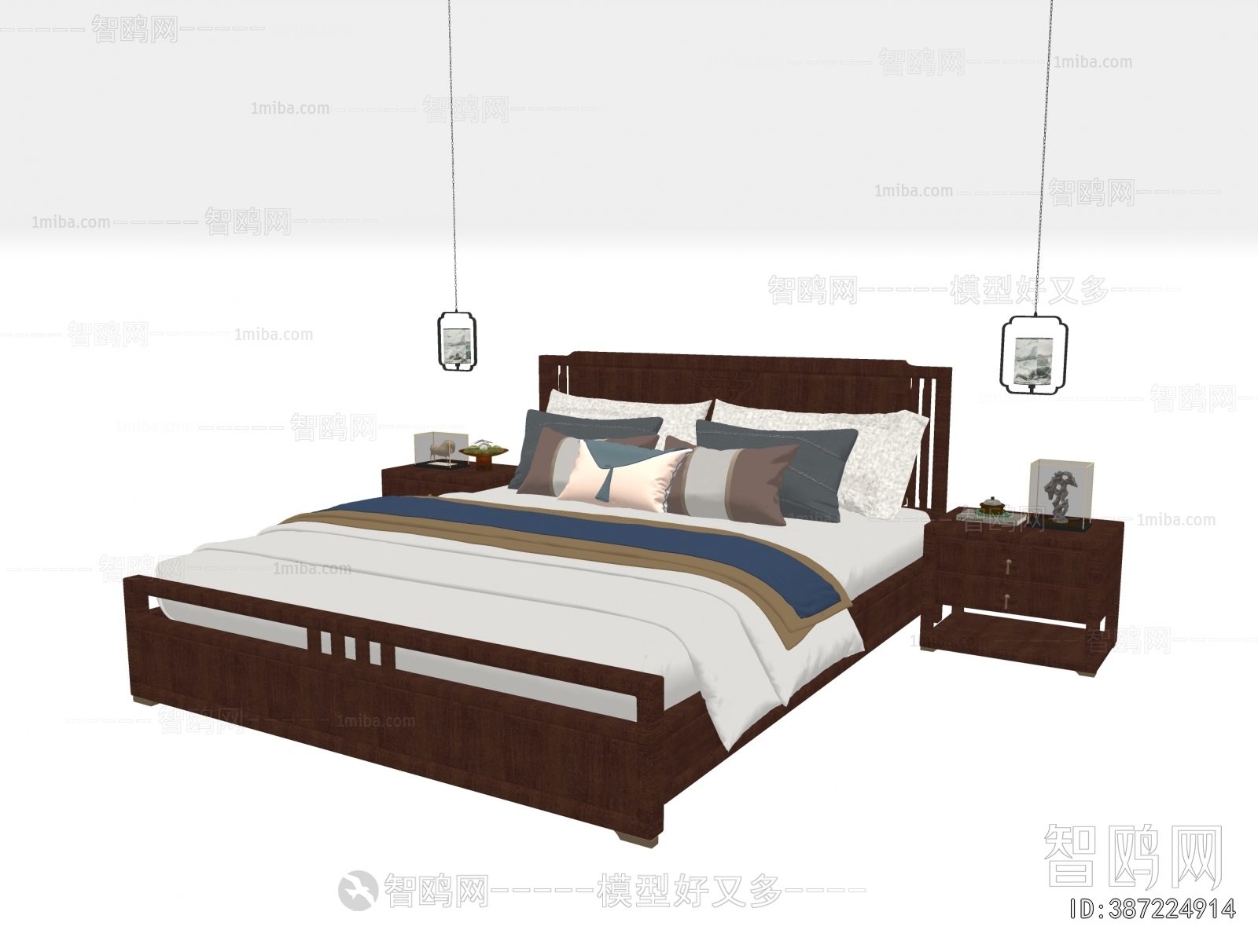 New Chinese Style Double Bed