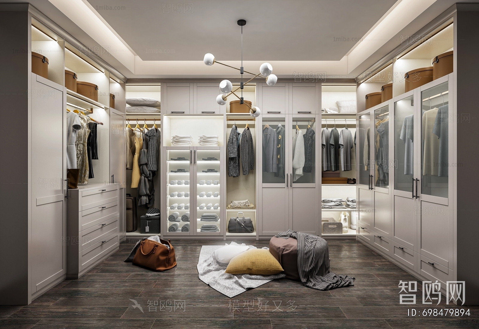 Simple European Style Clothes Storage Area