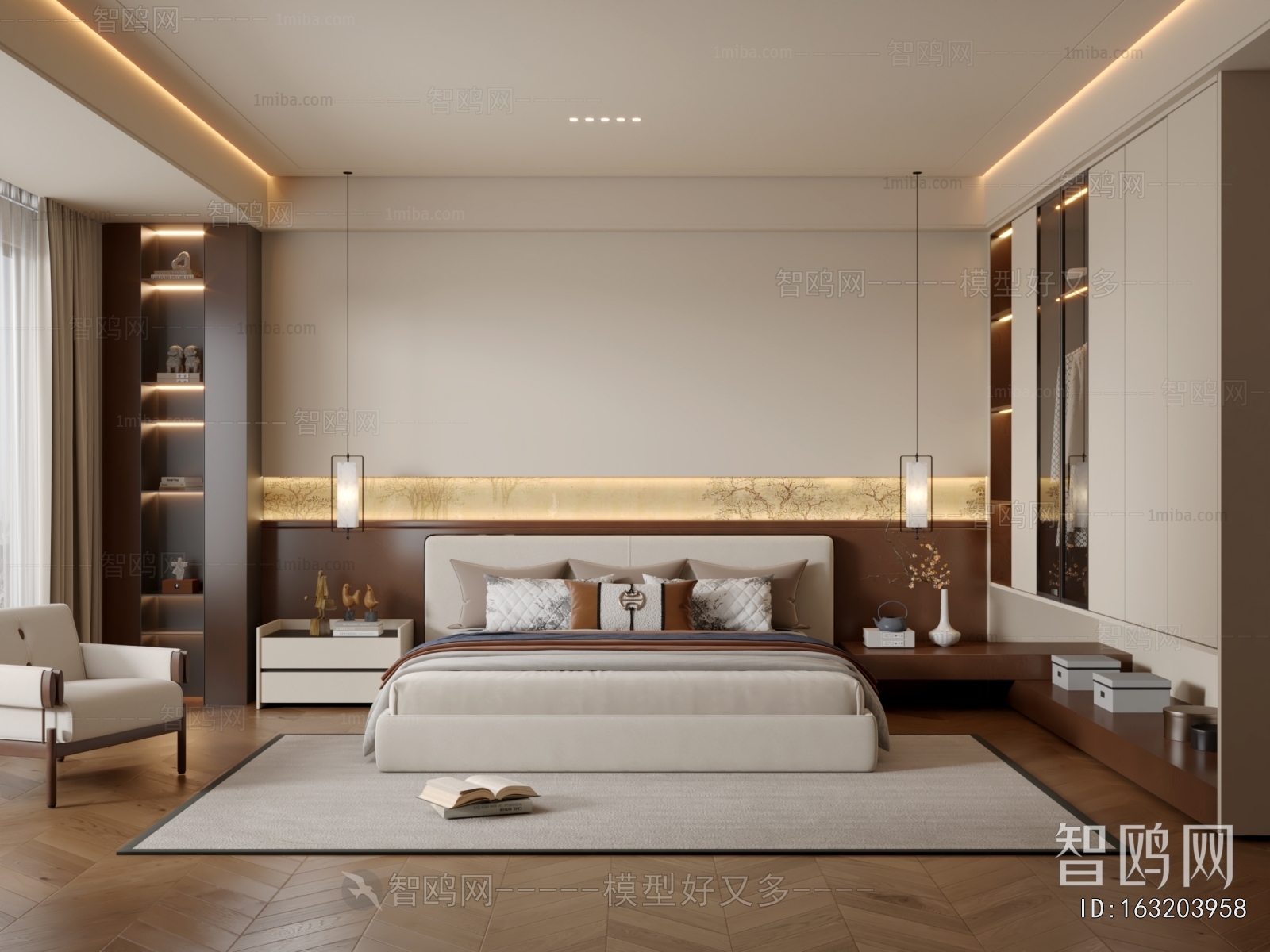 New Chinese Style Bedroom