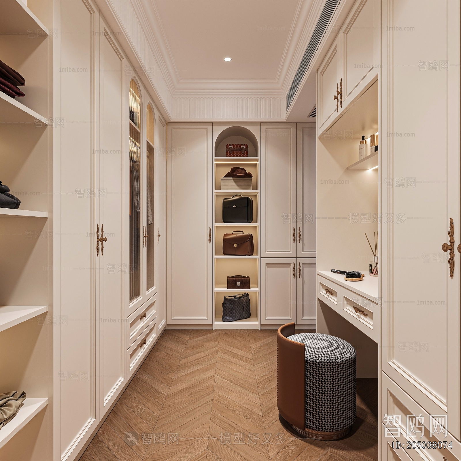 Simple European Style Clothes Storage Area