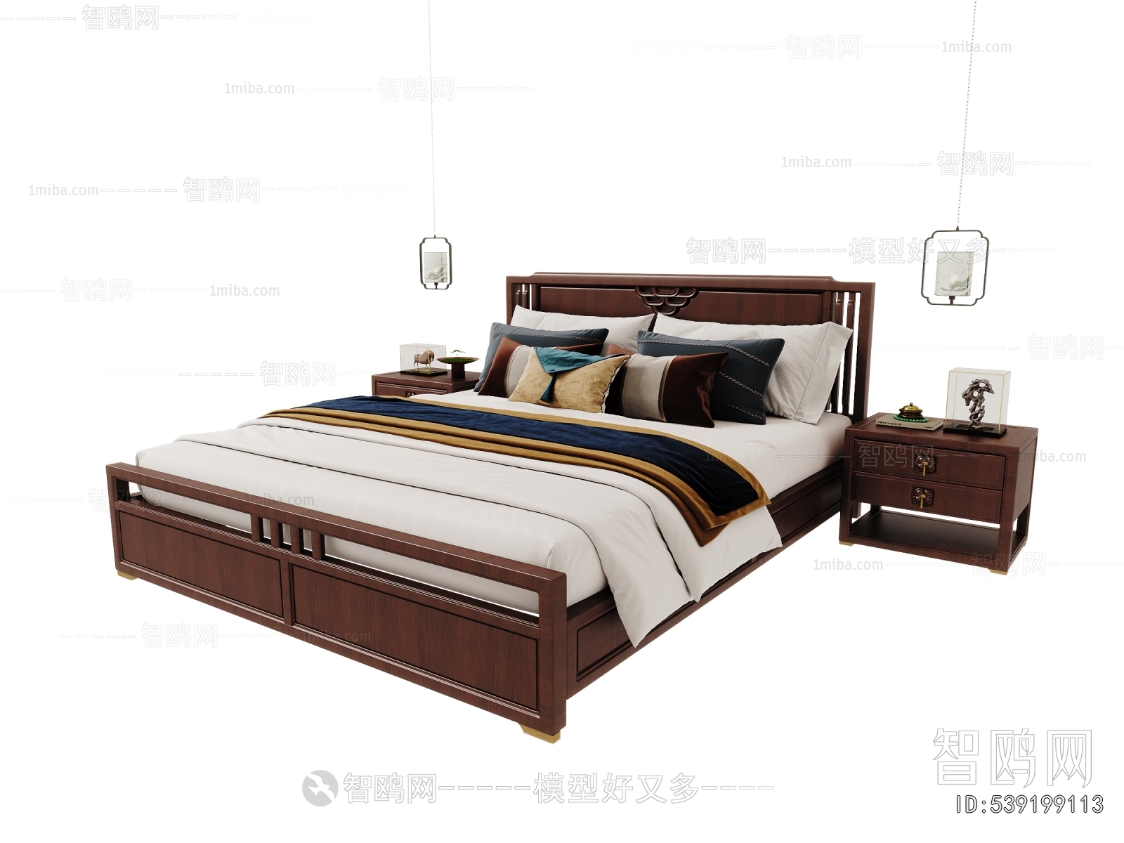 New Chinese Style Double Bed