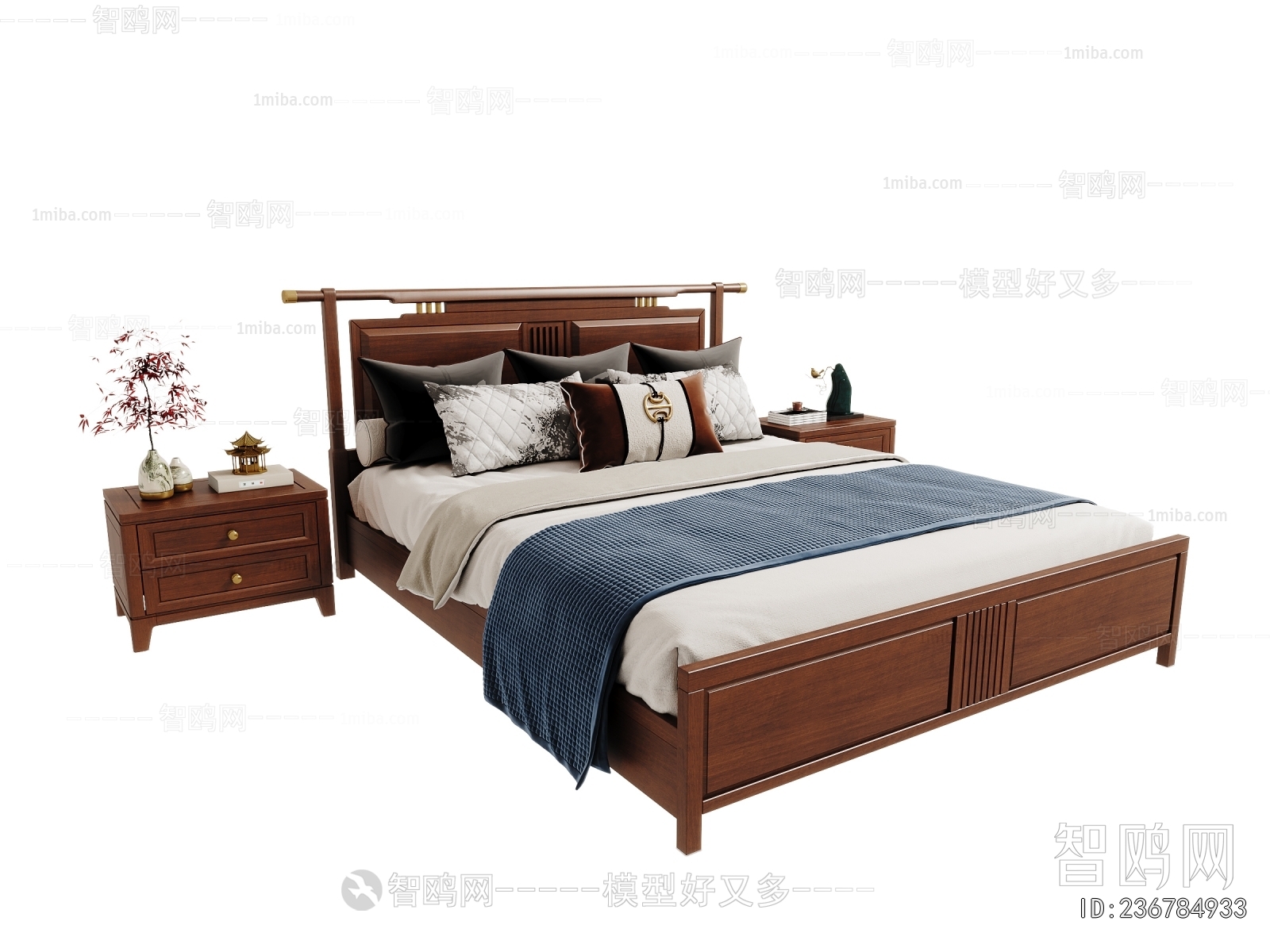 New Chinese Style Double Bed