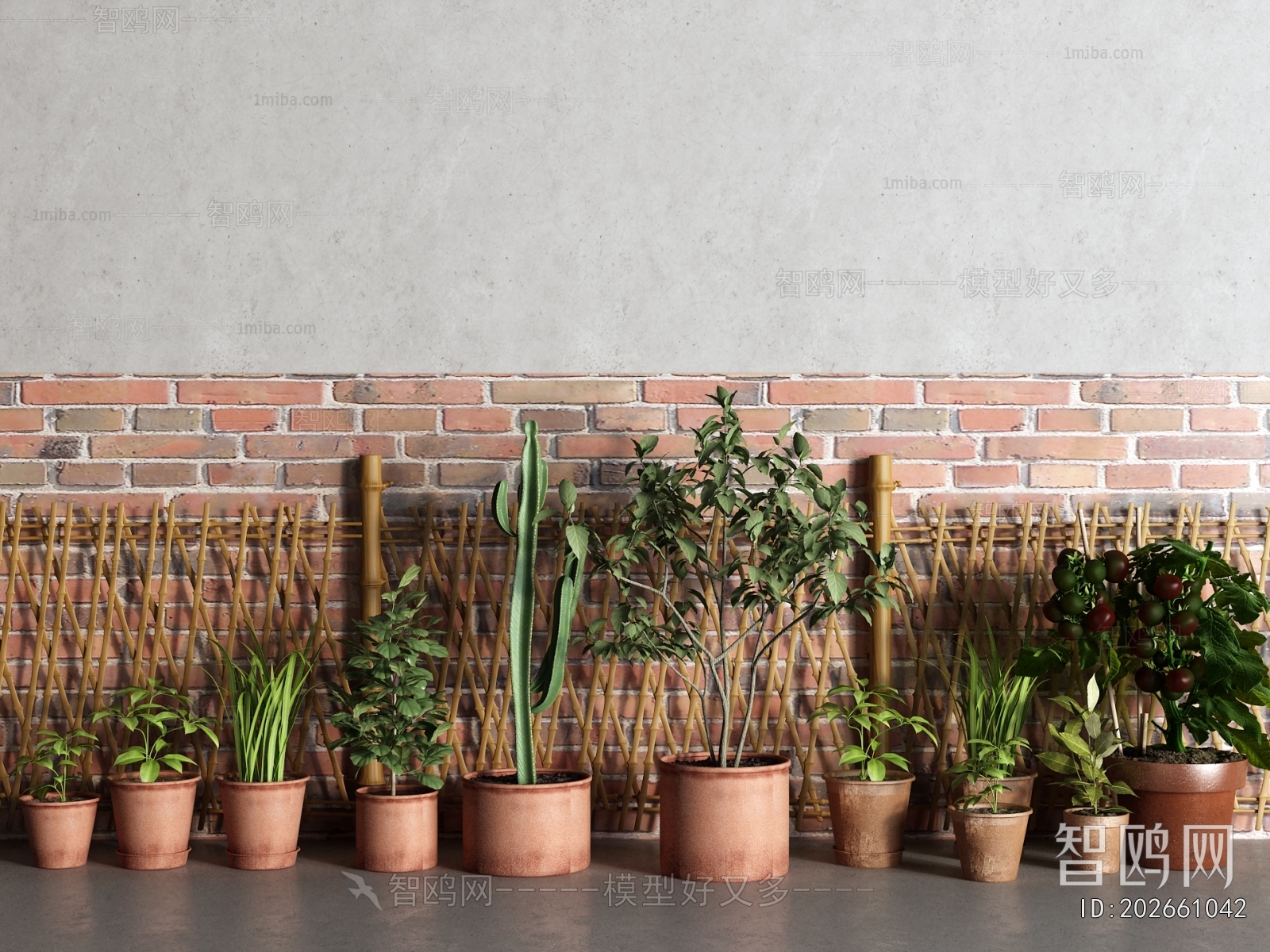 Modern Ground Green Plant Potted Plants