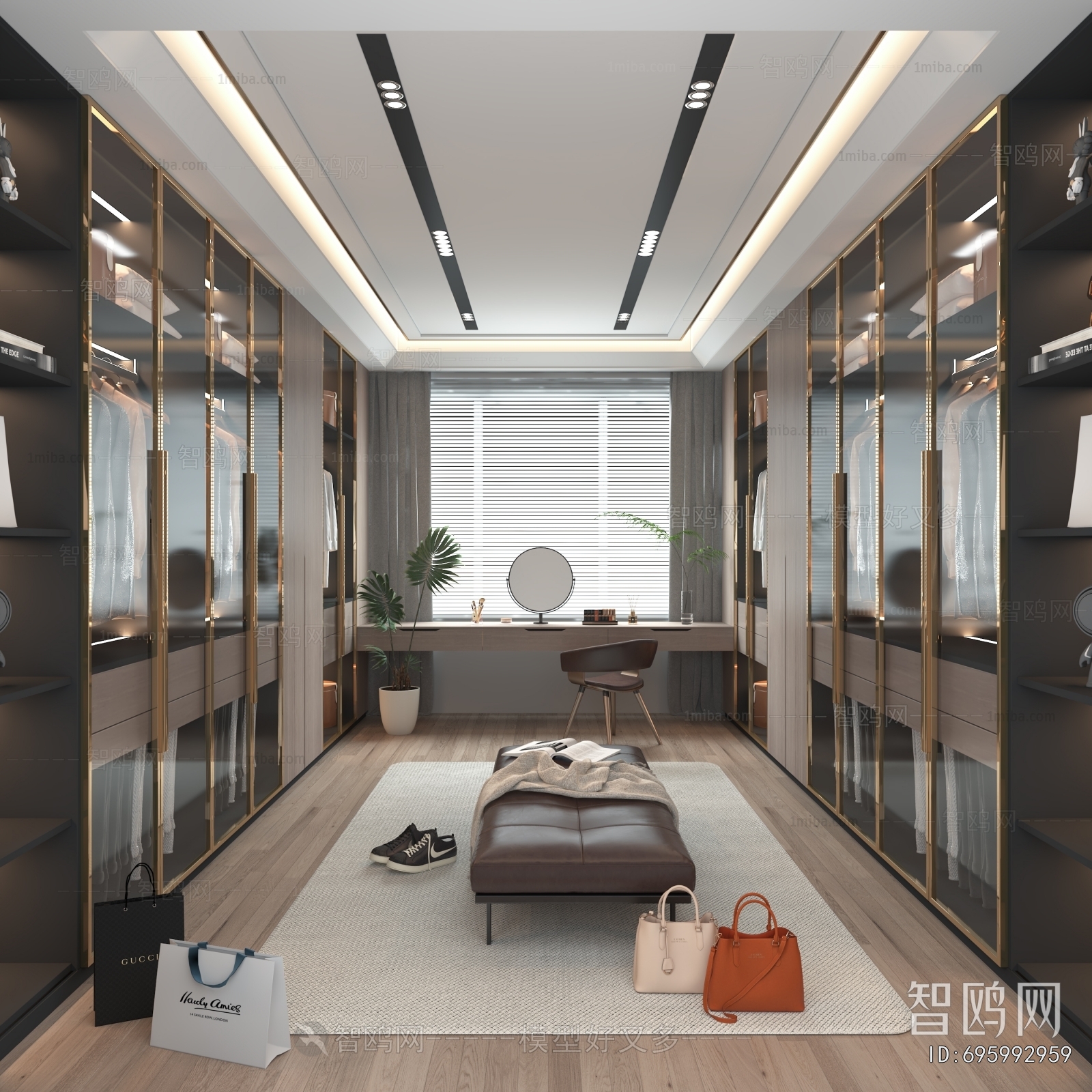 Modern Clothes Storage Area