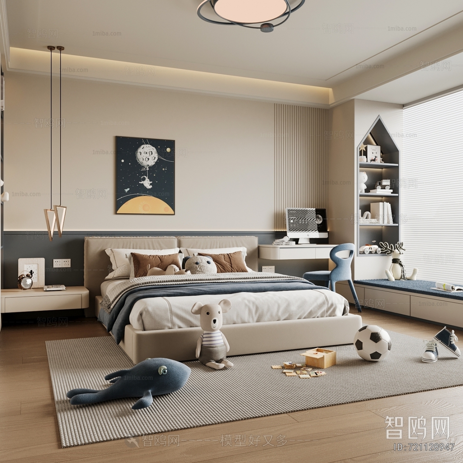 Modern Boy's Room And Son's Room