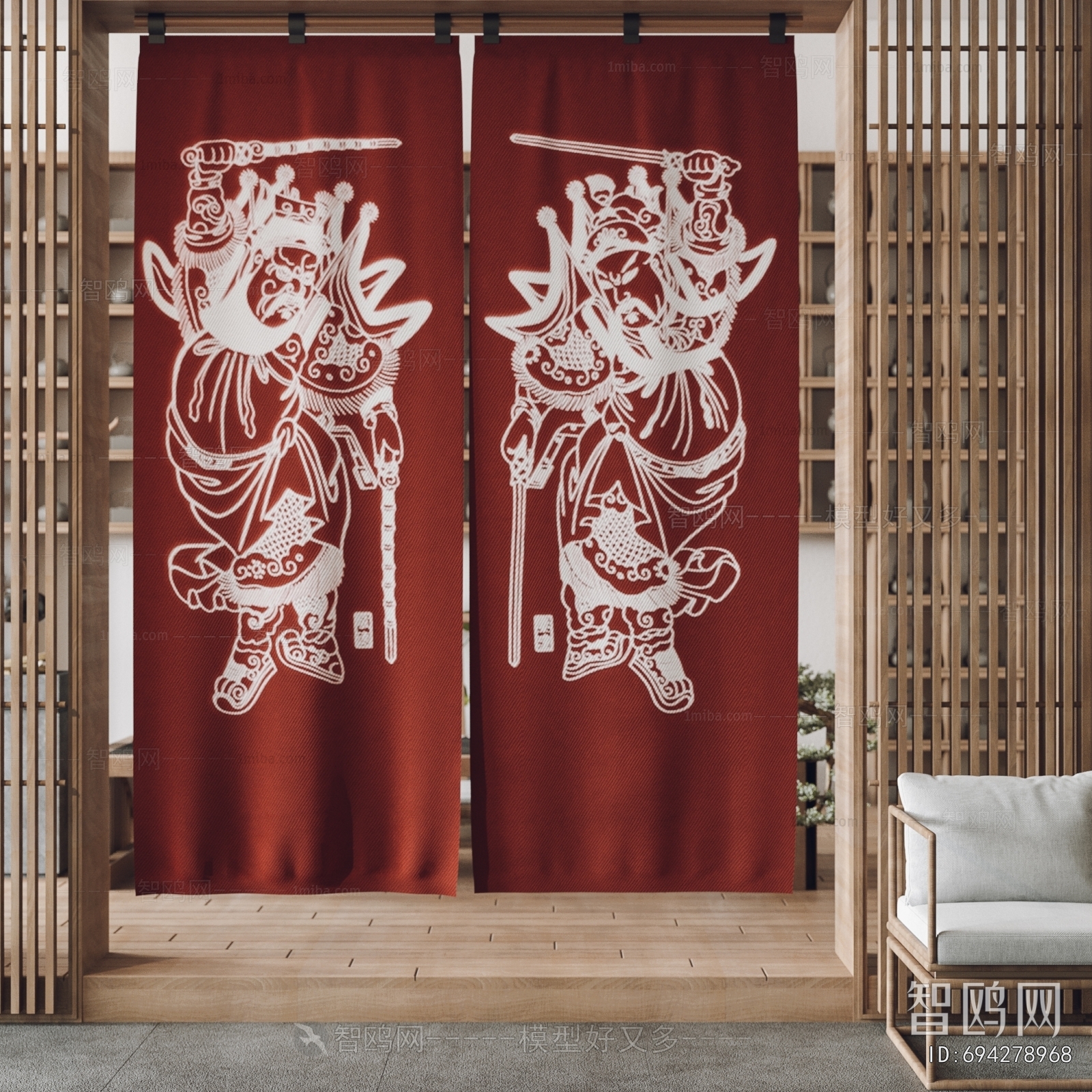 New Chinese Style Door Curtain