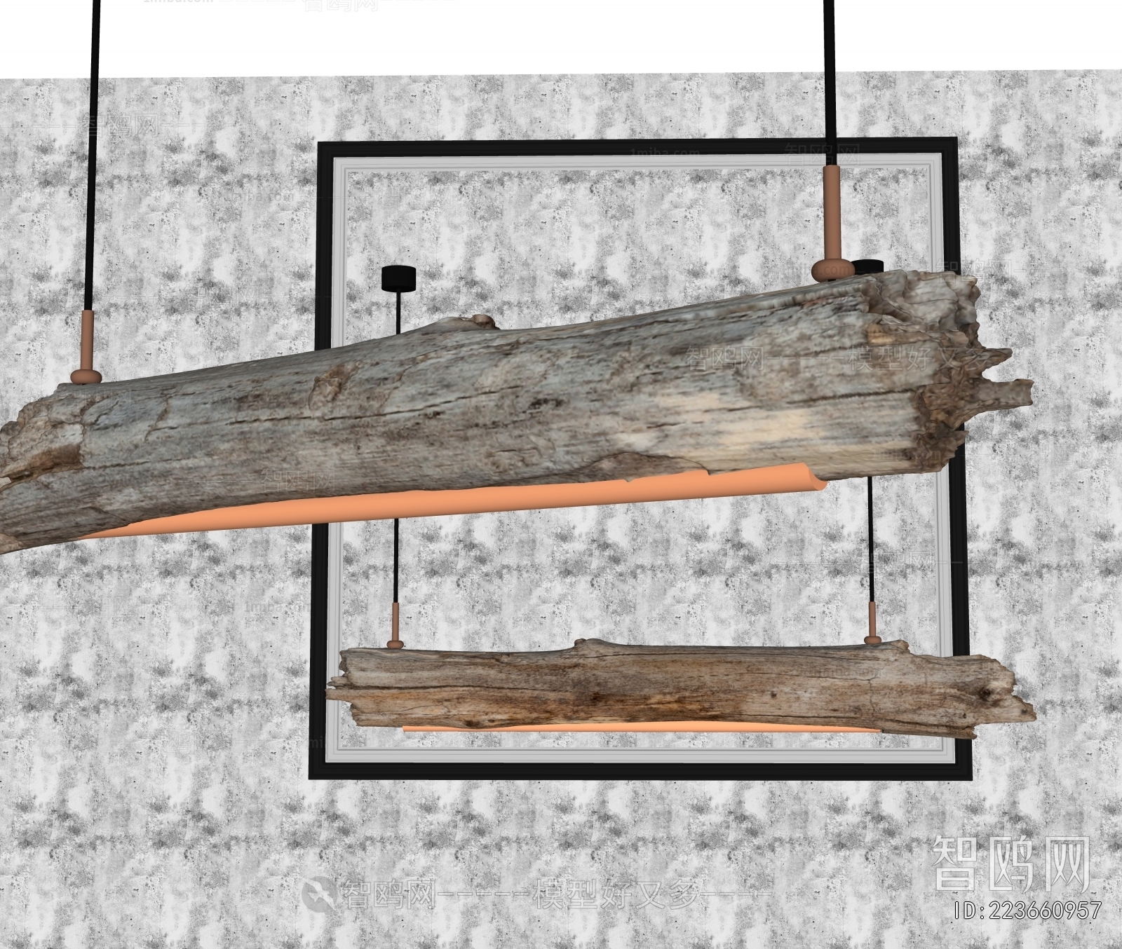 Wabi-sabi Style Long Chandelier