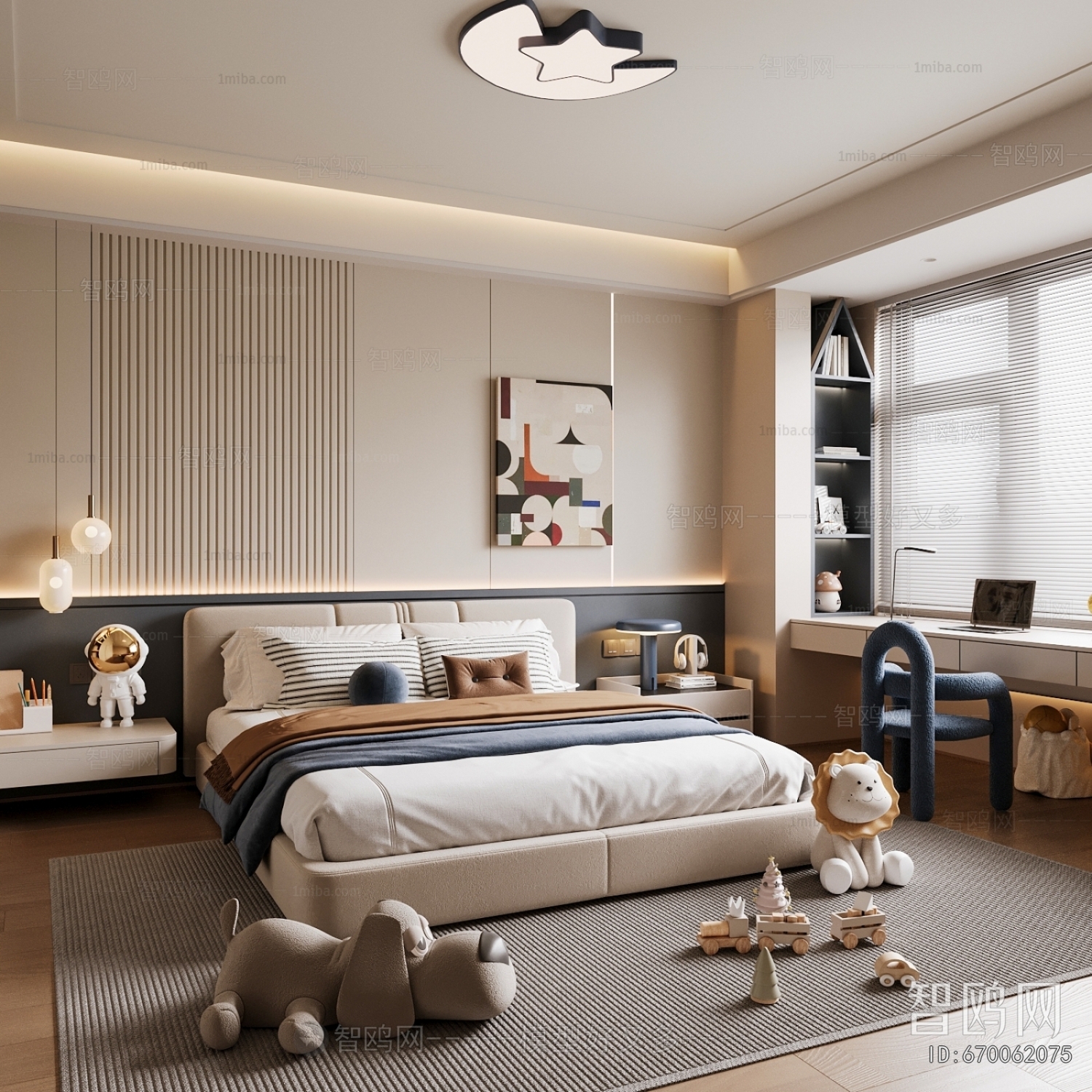 Modern Boy's Room And Son's Room