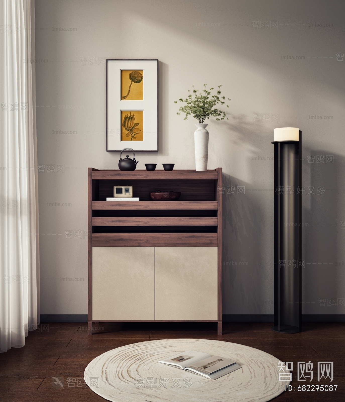 New Chinese Style Side Cabinet