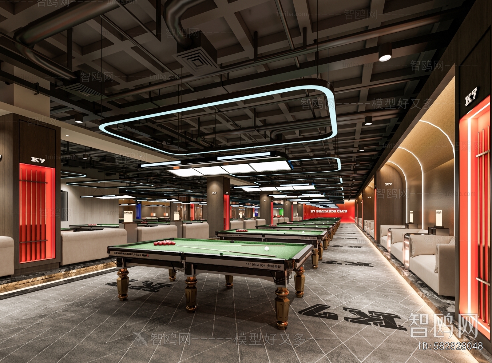 Modern Billiard Room