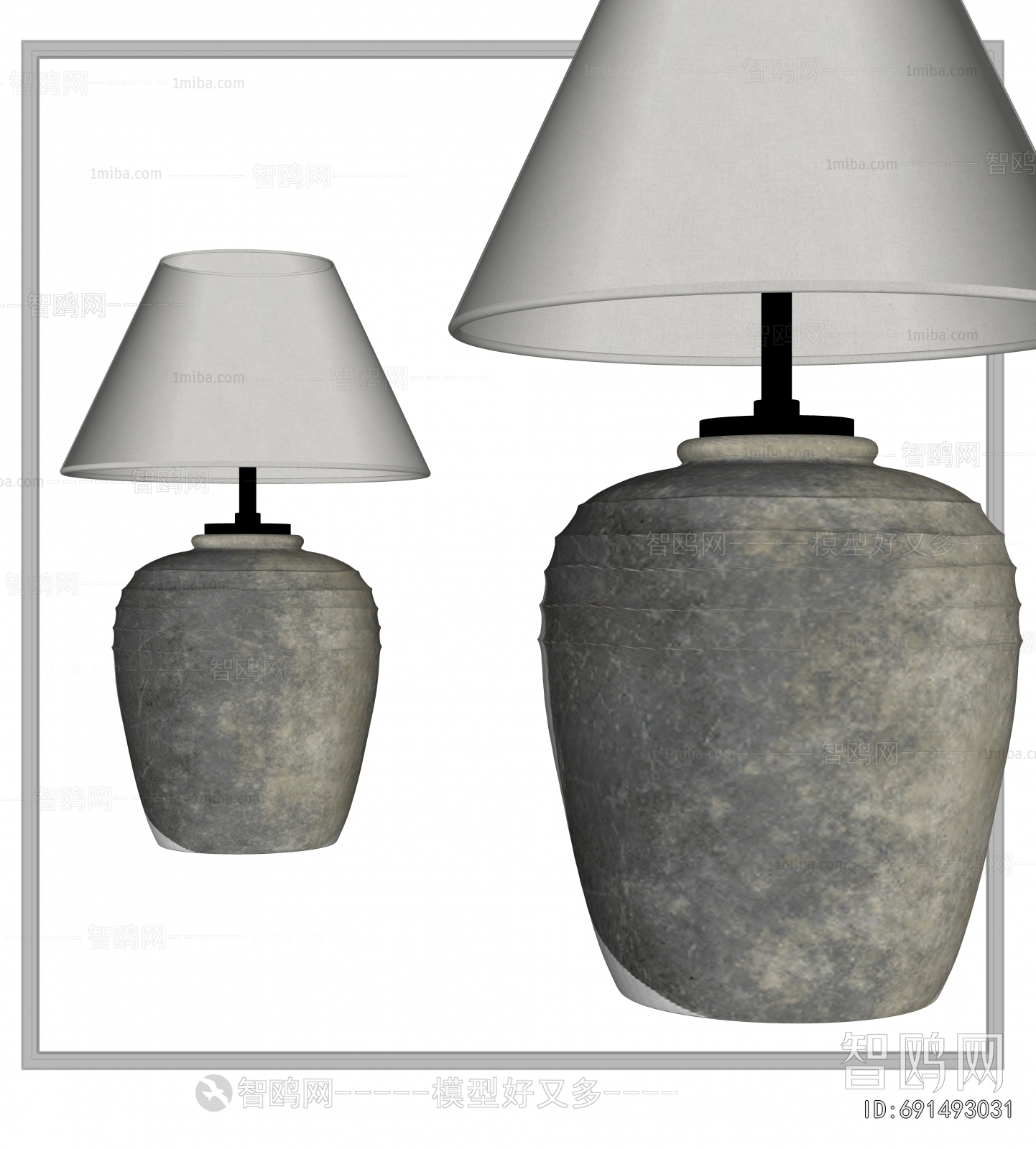 Wabi-sabi Style Table Lamp