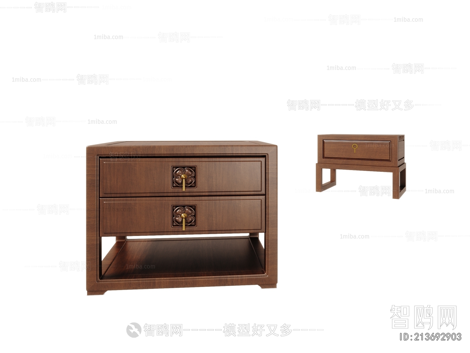 Chinese Style Bedside Cupboard