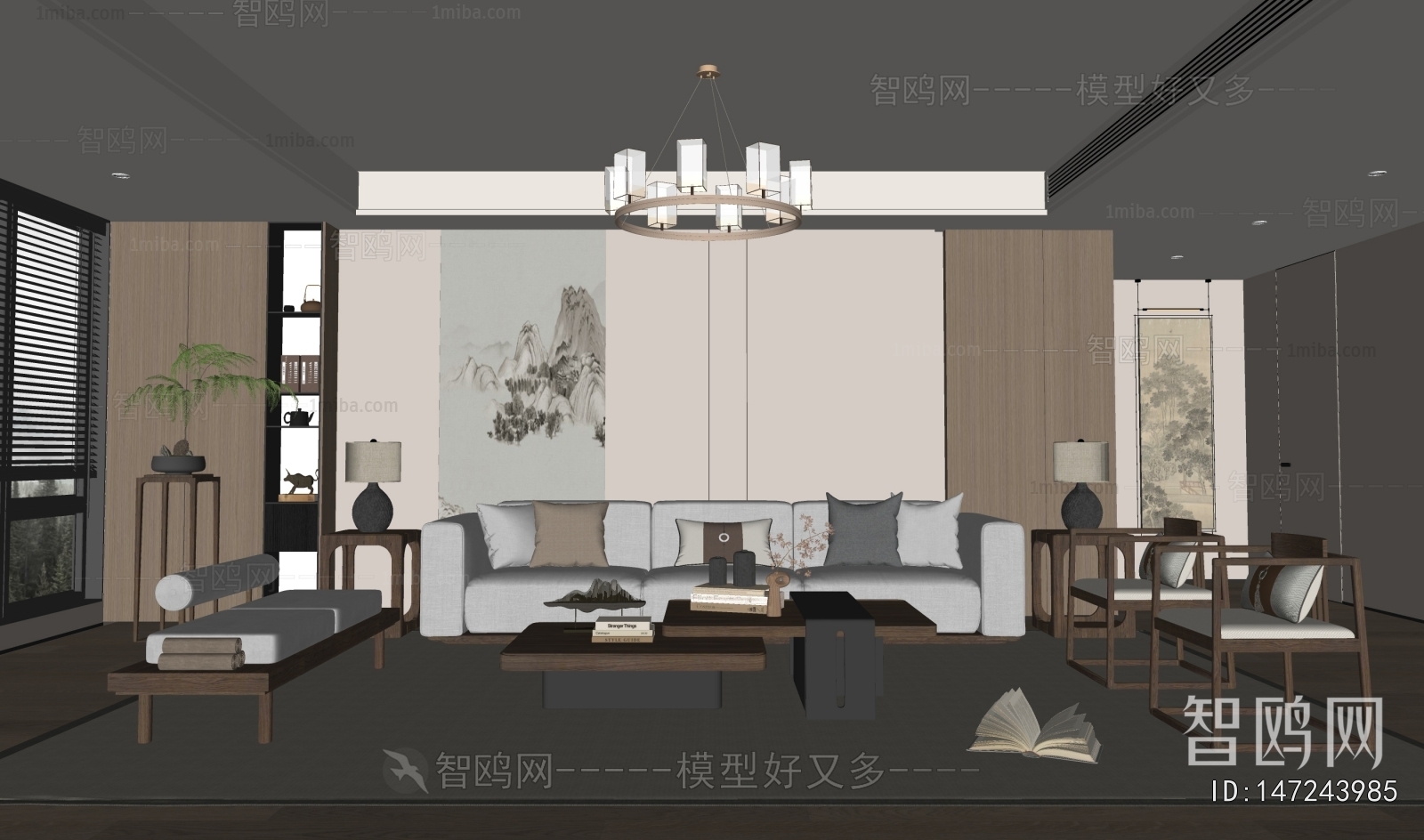 New Chinese Style A Living Room