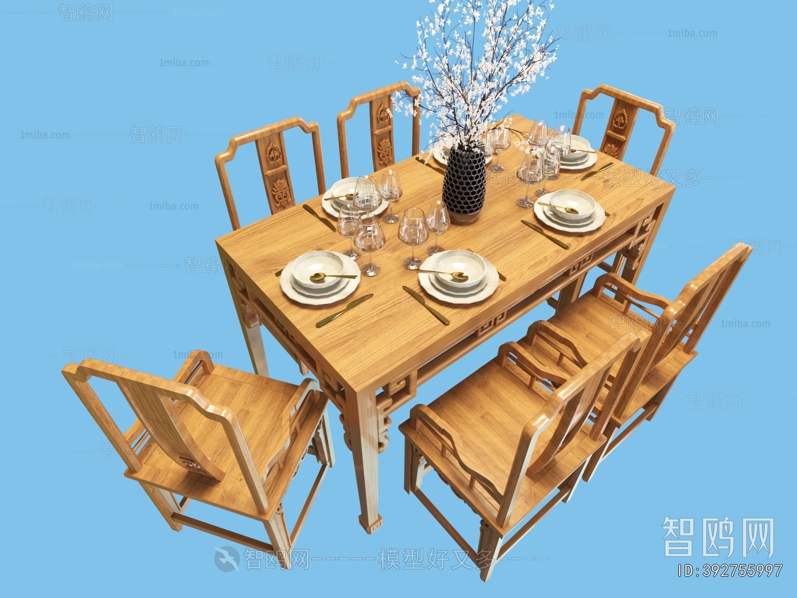 Chinese Style Dining Table And Chairs