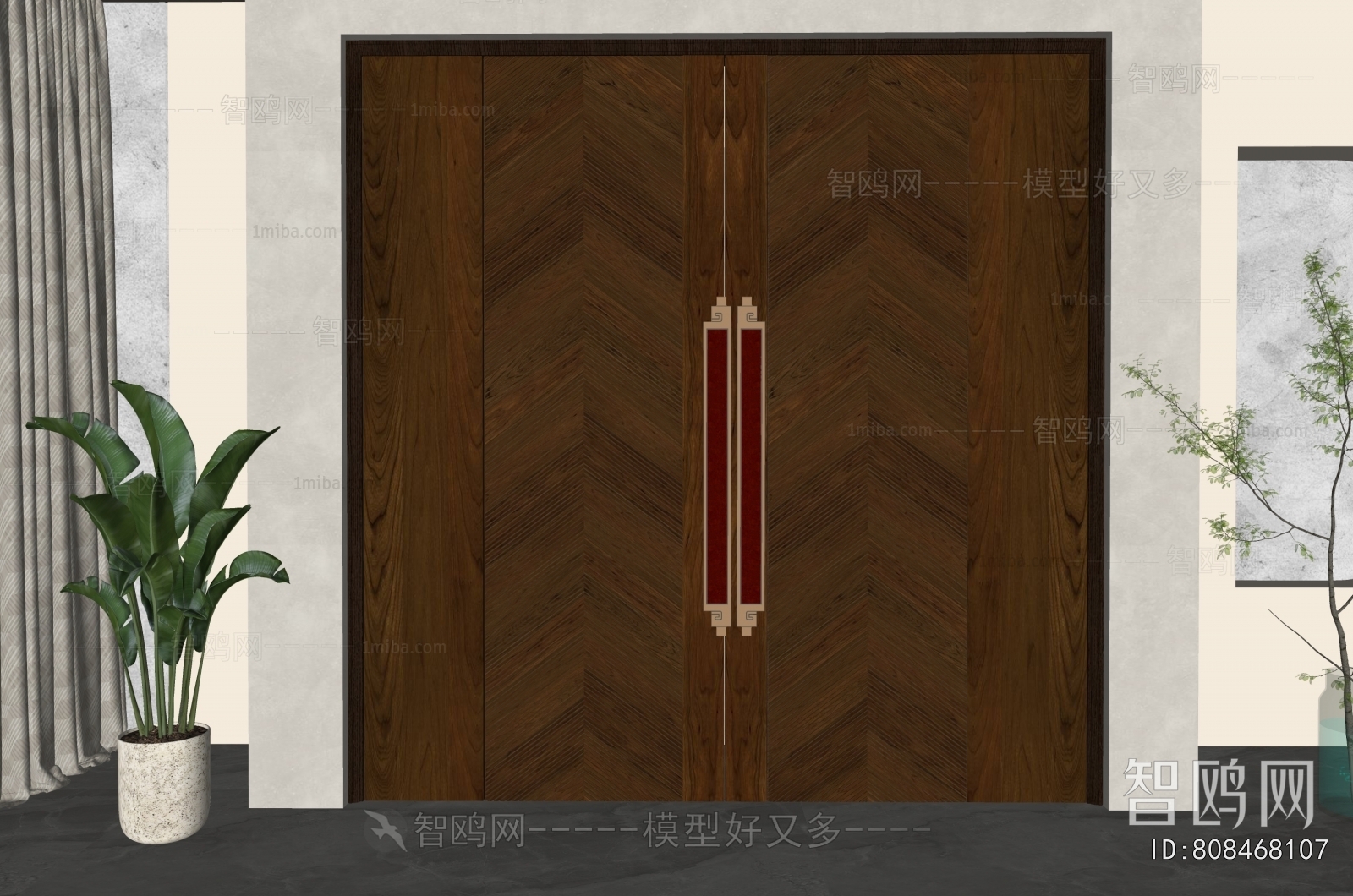 New Chinese Style Double Door