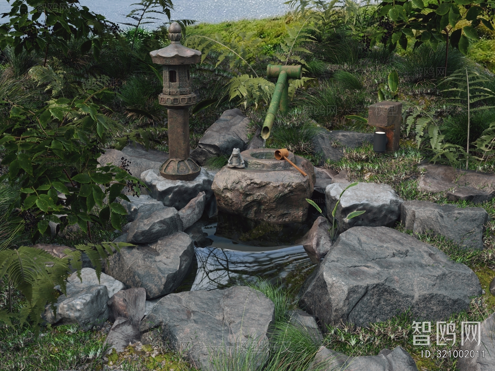 New Chinese Style Rockery Waterscape