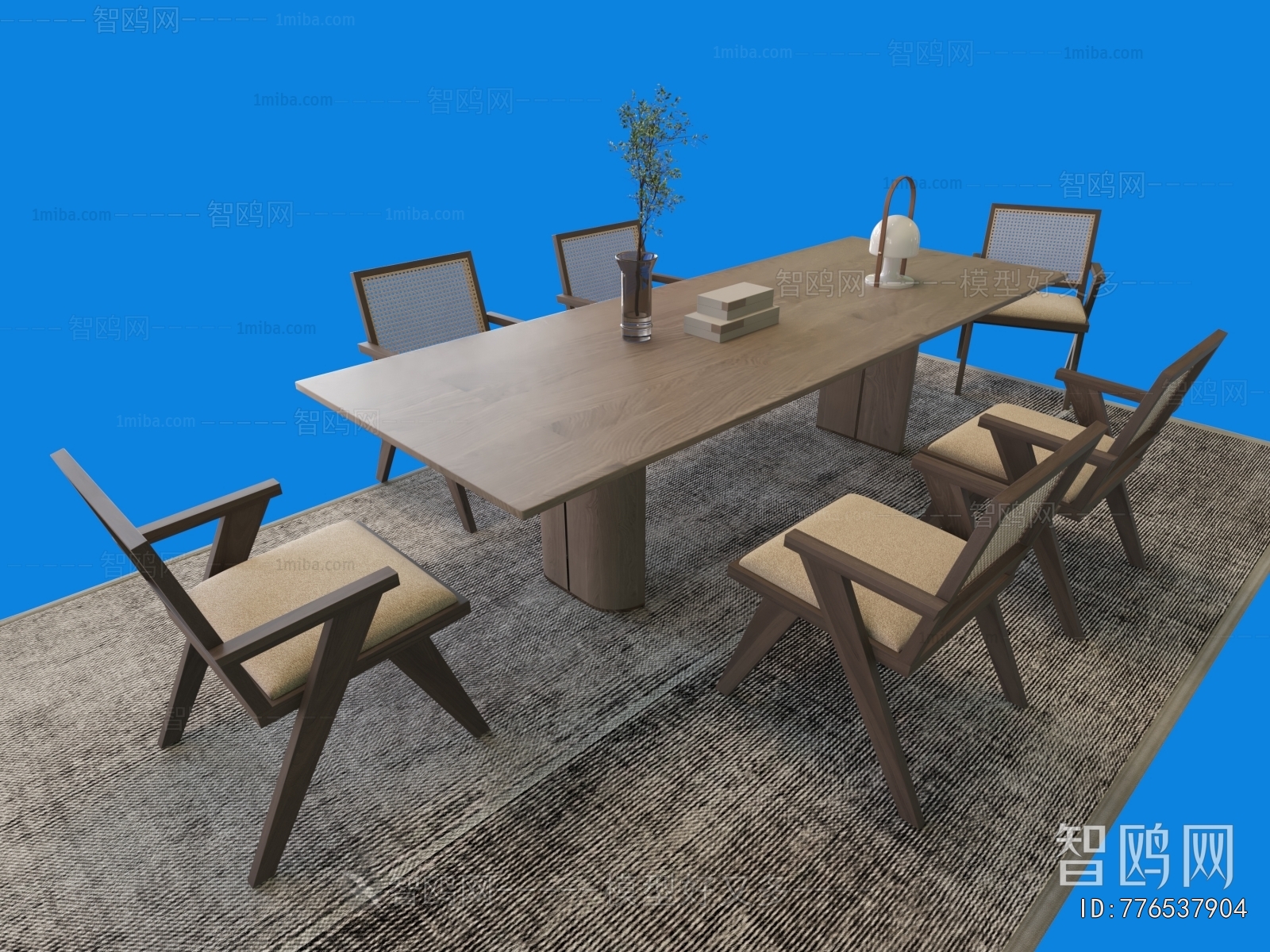 Wabi-sabi Style Dining Table And Chairs