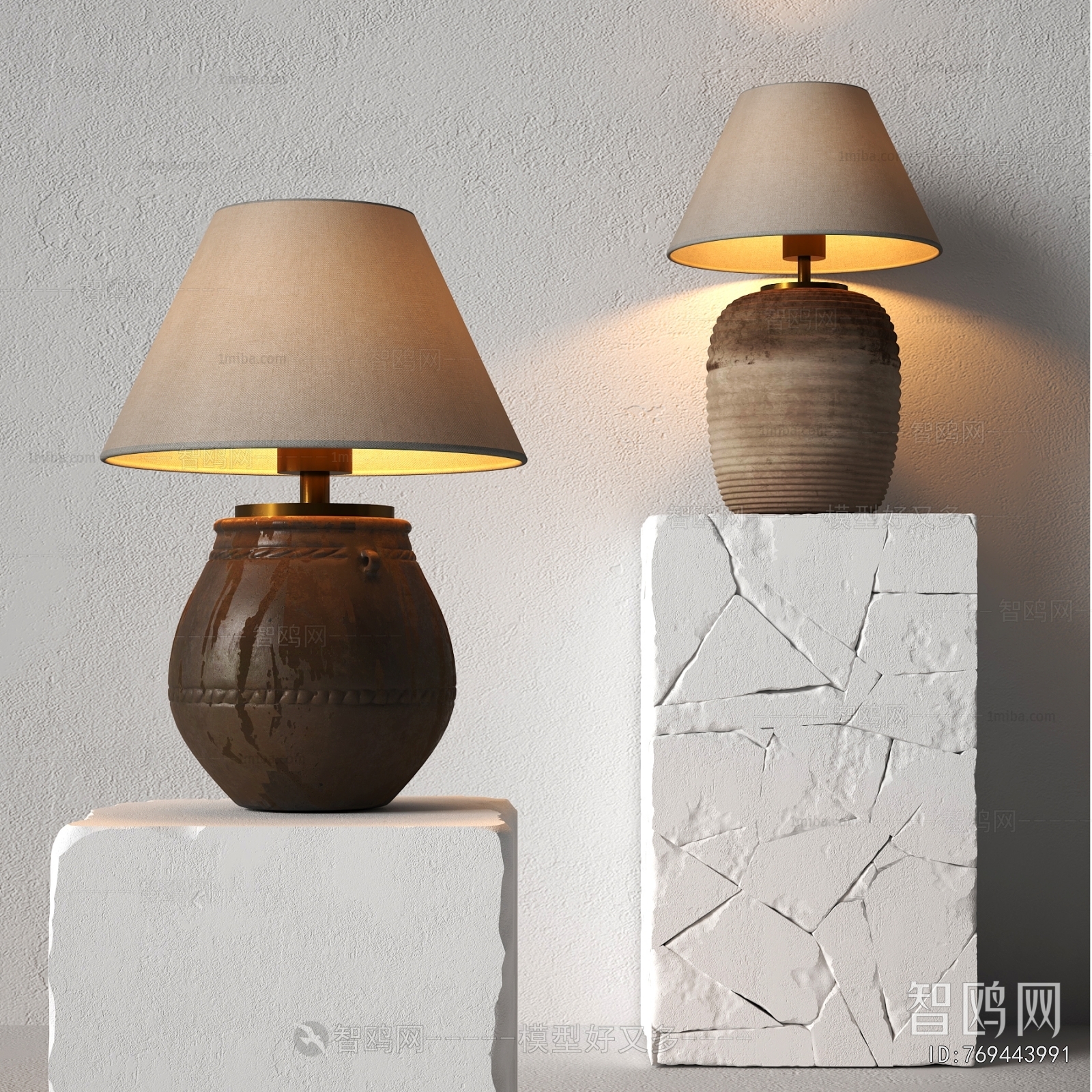 Wabi-sabi Style Table Lamp