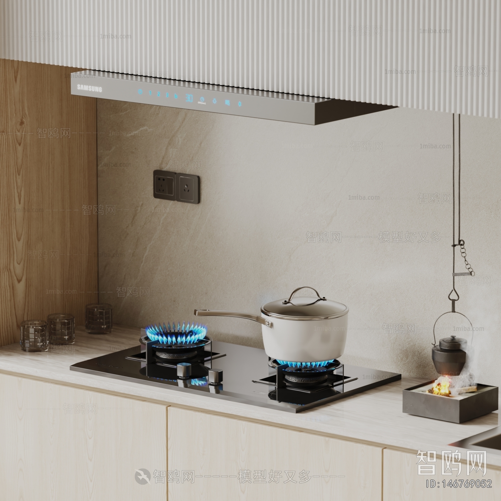 Modern Kitchen Electric Gas Range