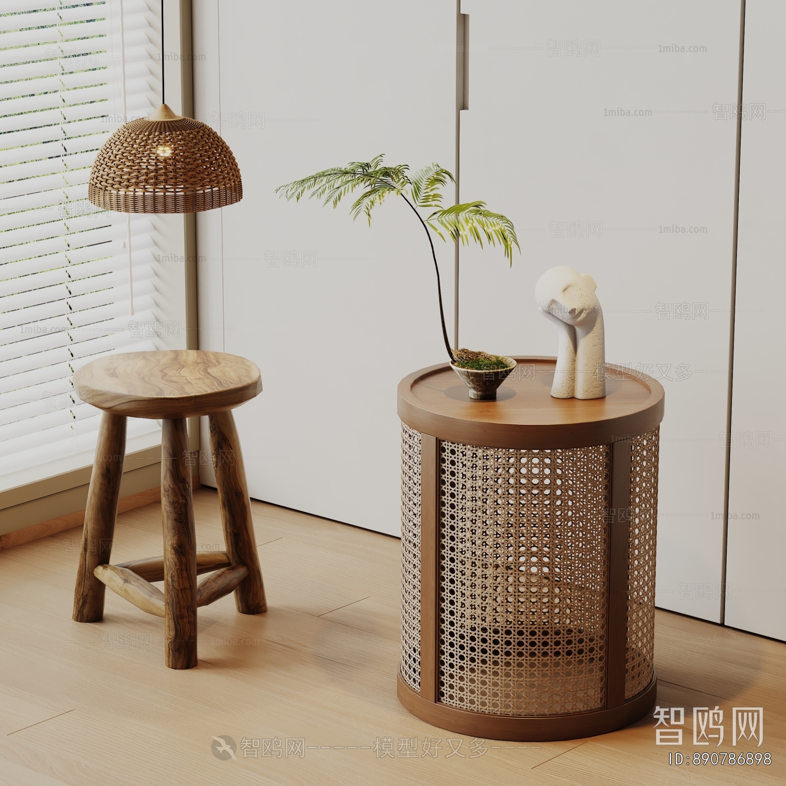 Wabi-sabi Style Side Table/corner Table