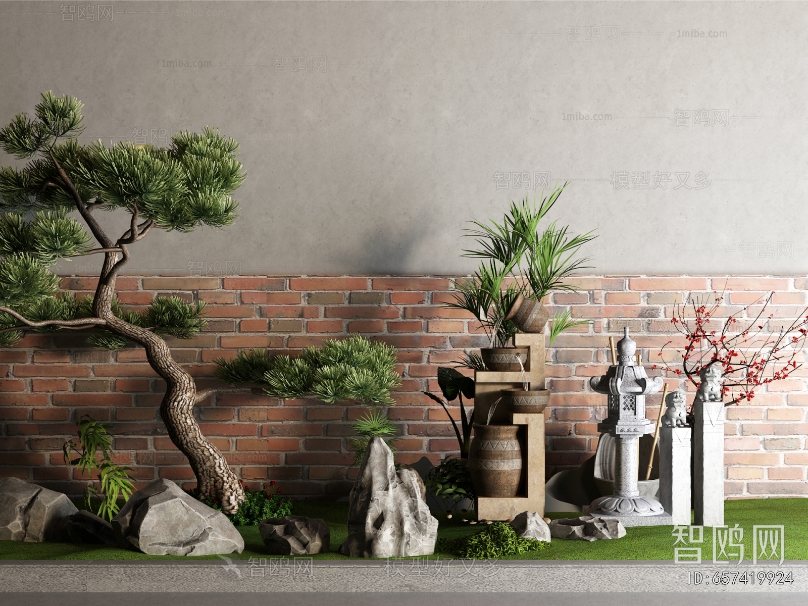 New Chinese Style Rockery Waterscape