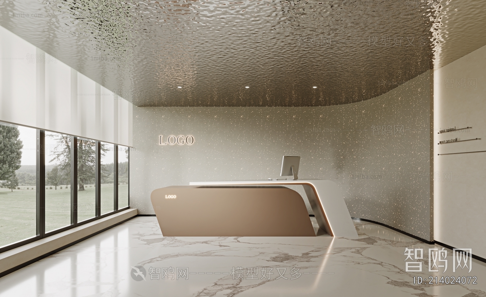 Modern Office Reception Desk