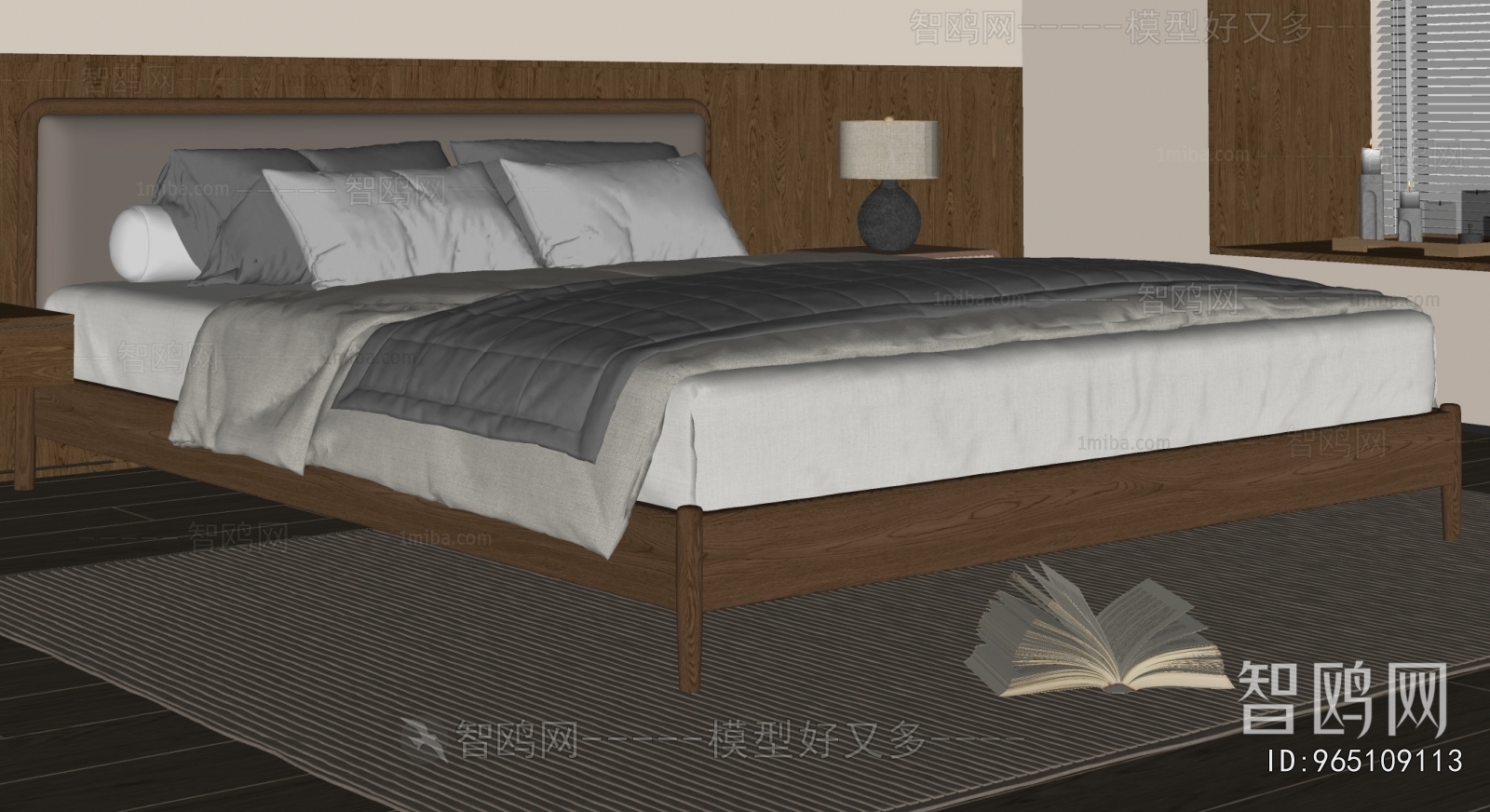 Wabi-sabi Style Double Bed