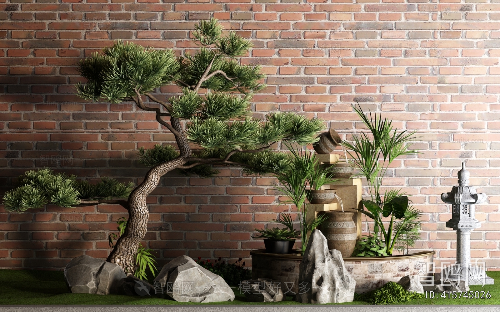 New Chinese Style Rockery Waterscape