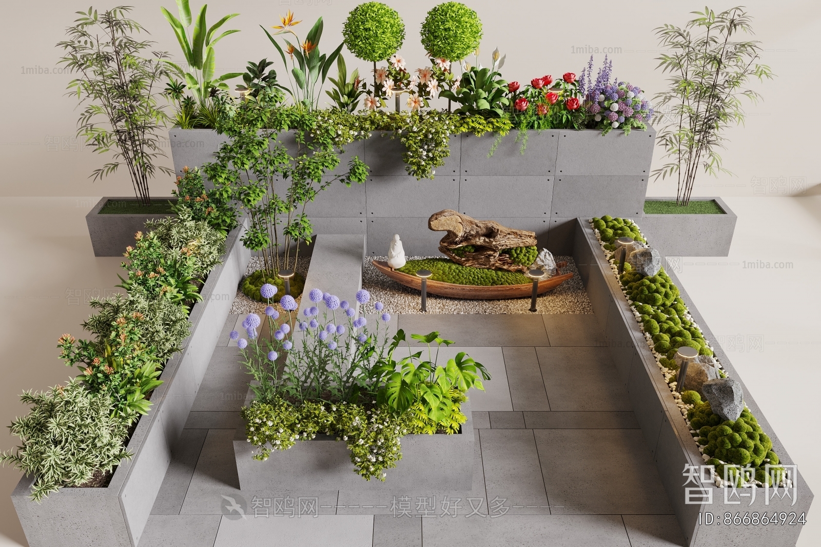 Modern Flower Bed, Flower Bowl, Flower Box