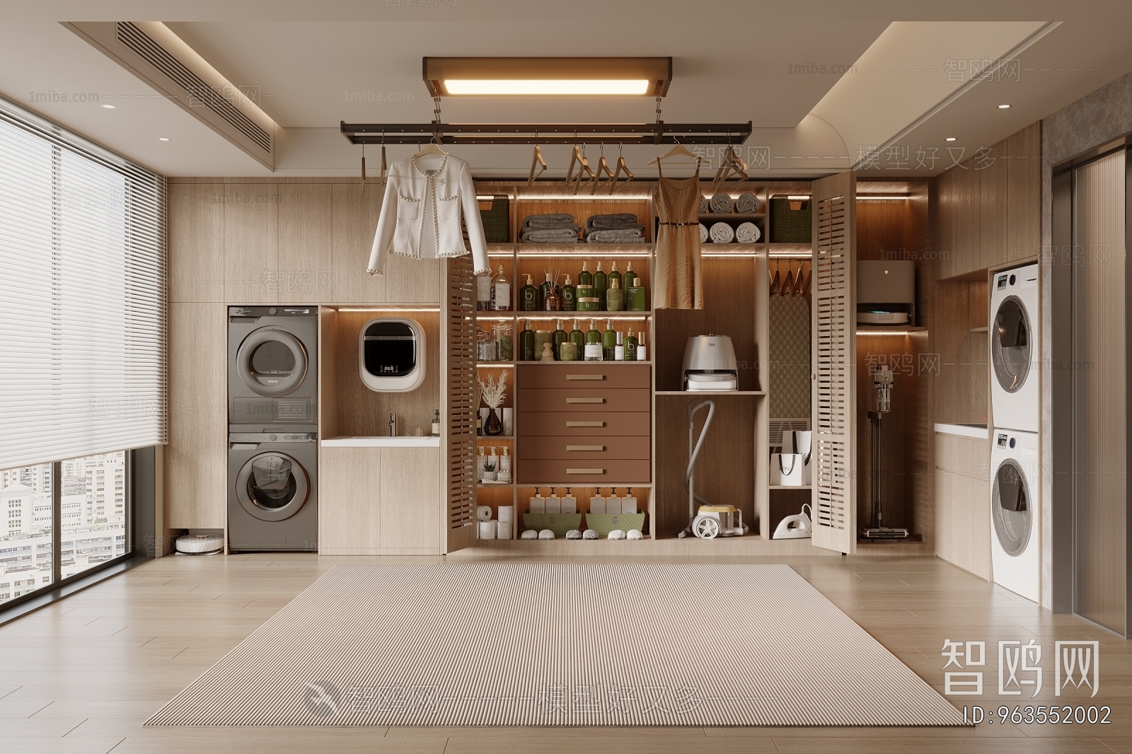 Modern Balcony Laundry Room