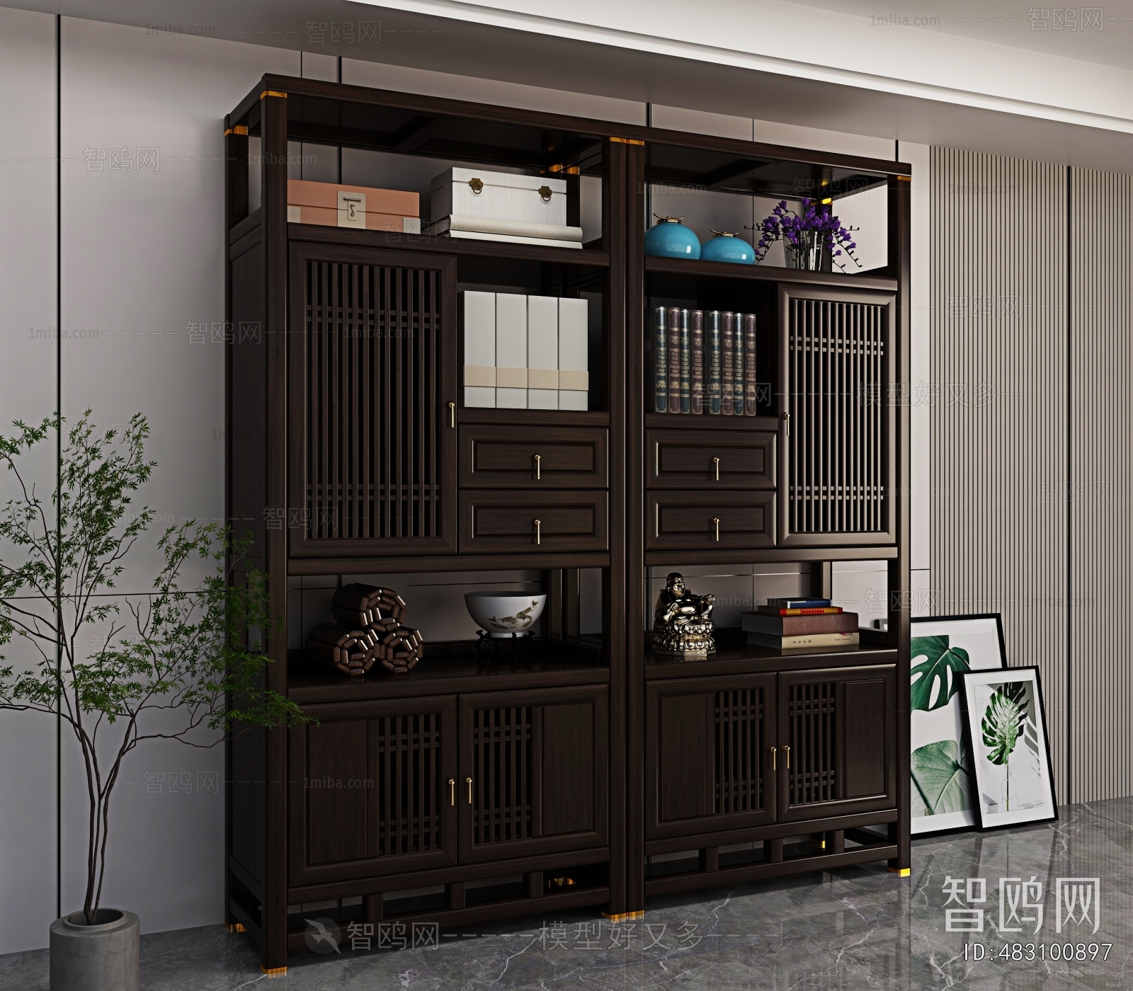 Chinese Style Bookcase