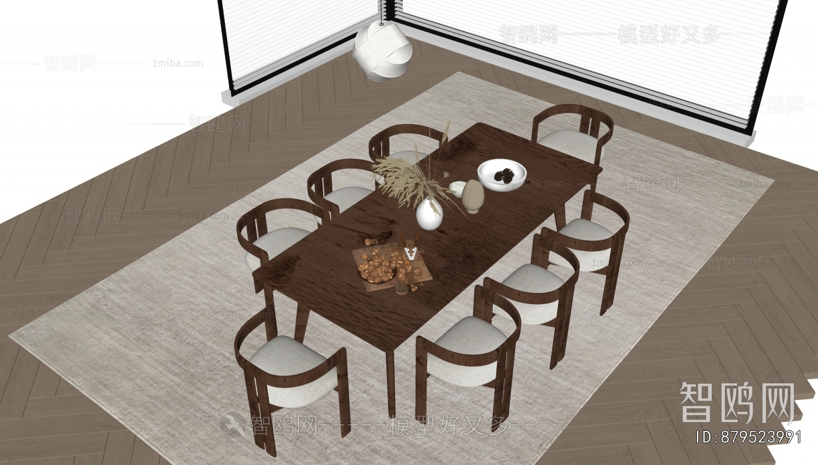 Wabi-sabi Style Dining Table And Chairs