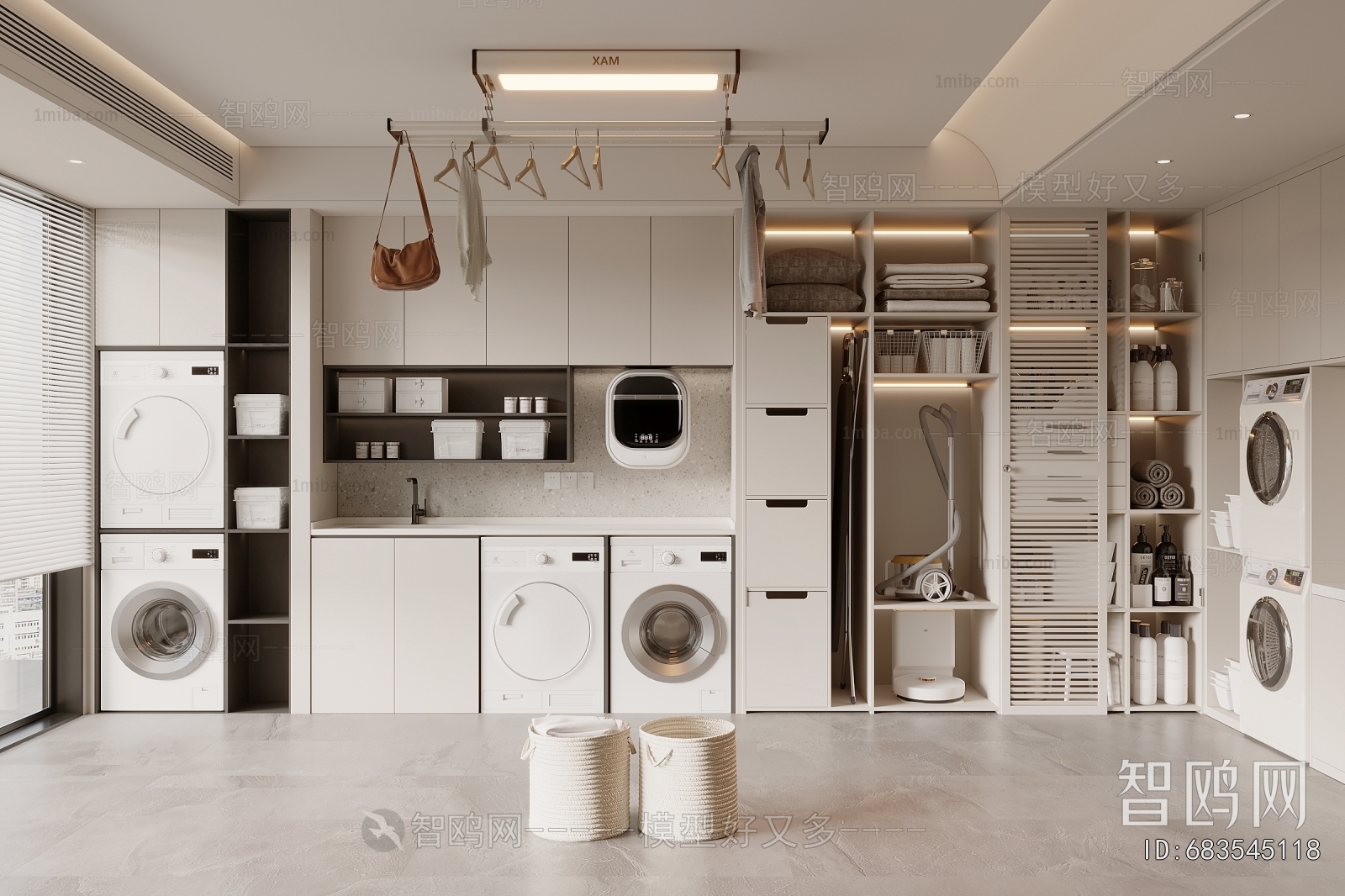 Modern Balcony Laundry Room