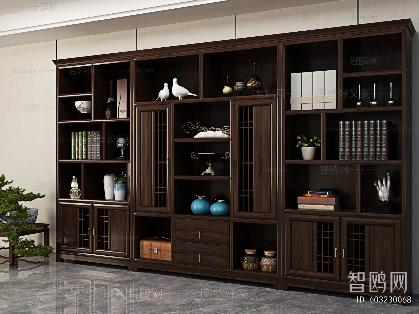 New Chinese Style Bookcase