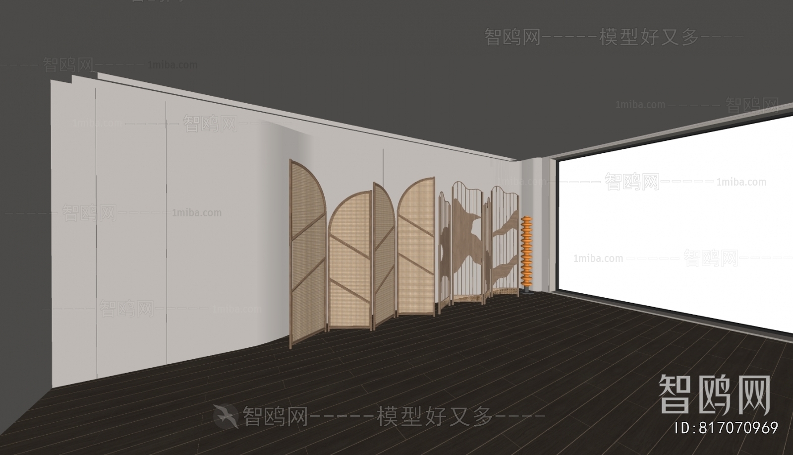 New Chinese Style Wooden Screen Partition