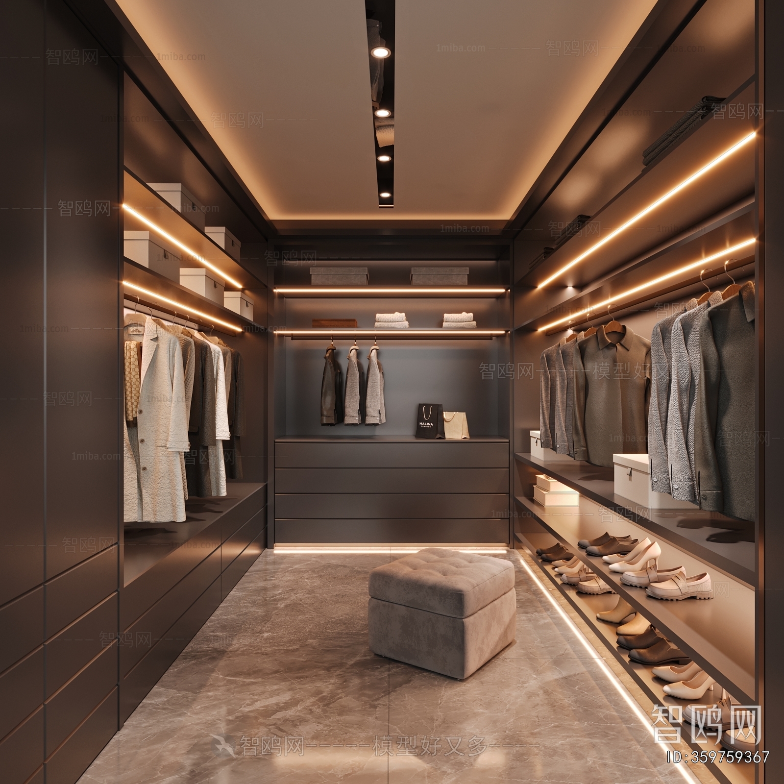 Modern Clothes Storage Area