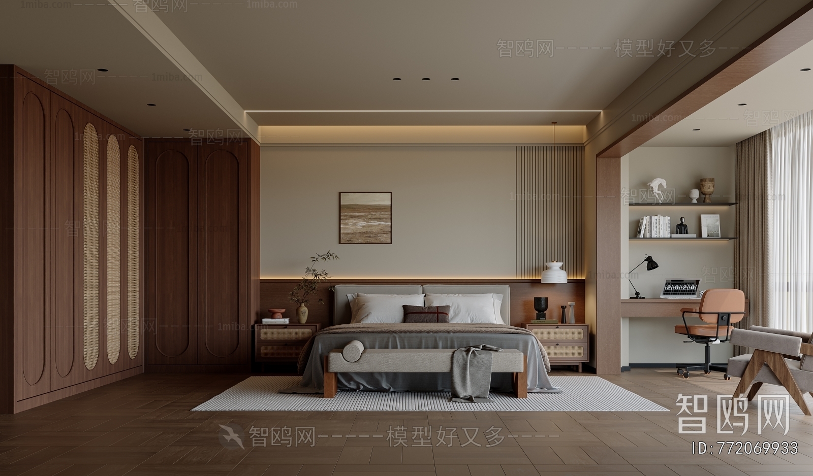 New Chinese Style Bedroom