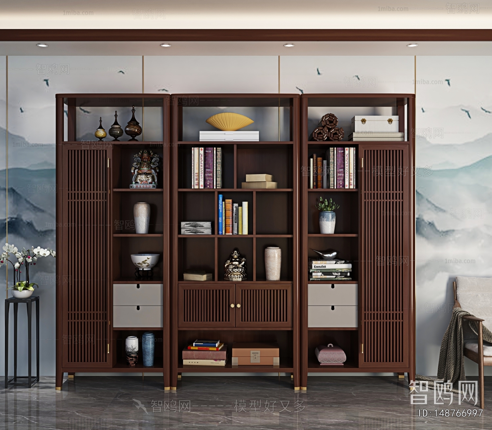 Chinese Style Bookcase