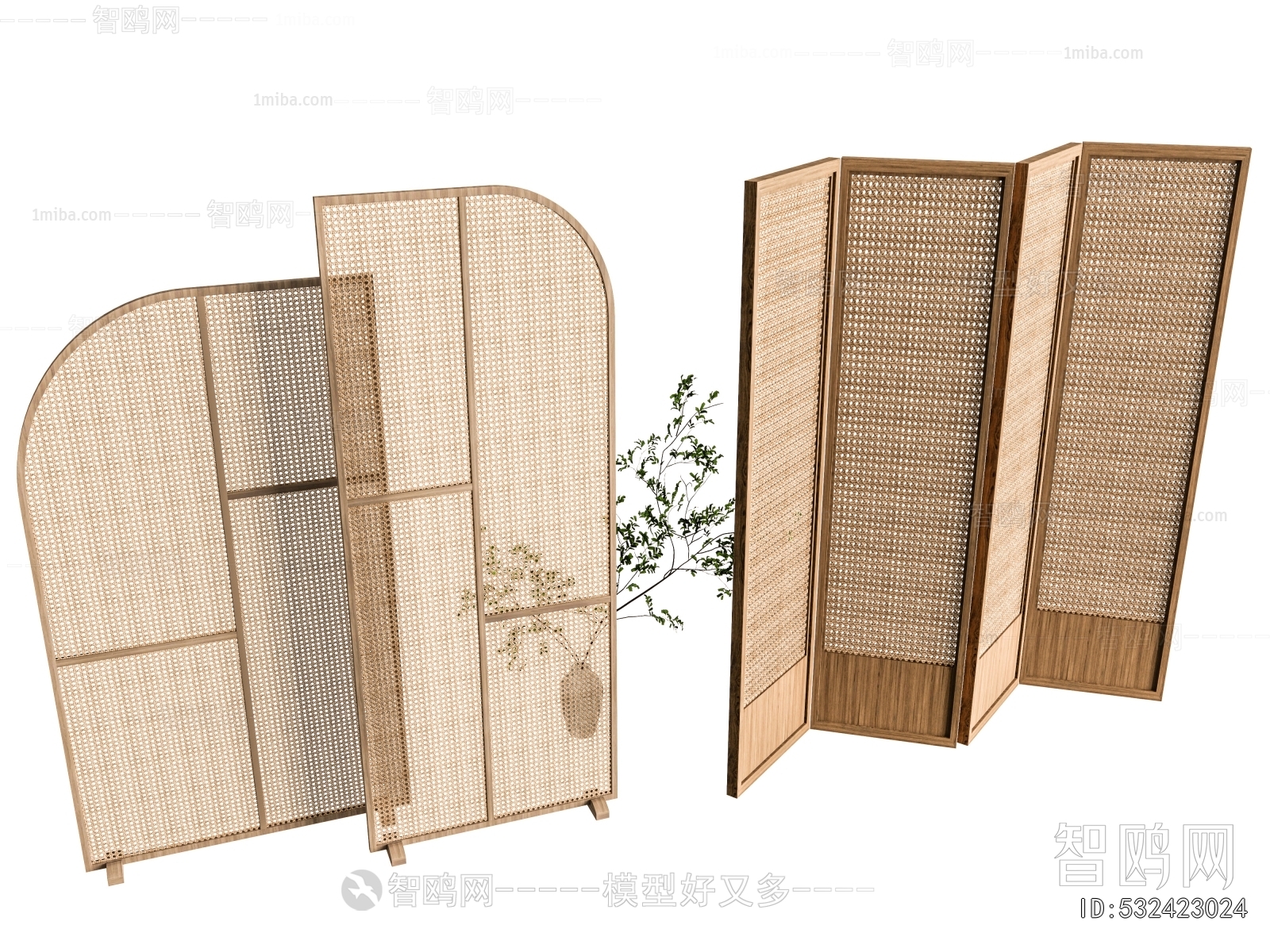 New Chinese Style Wooden Screen Partition