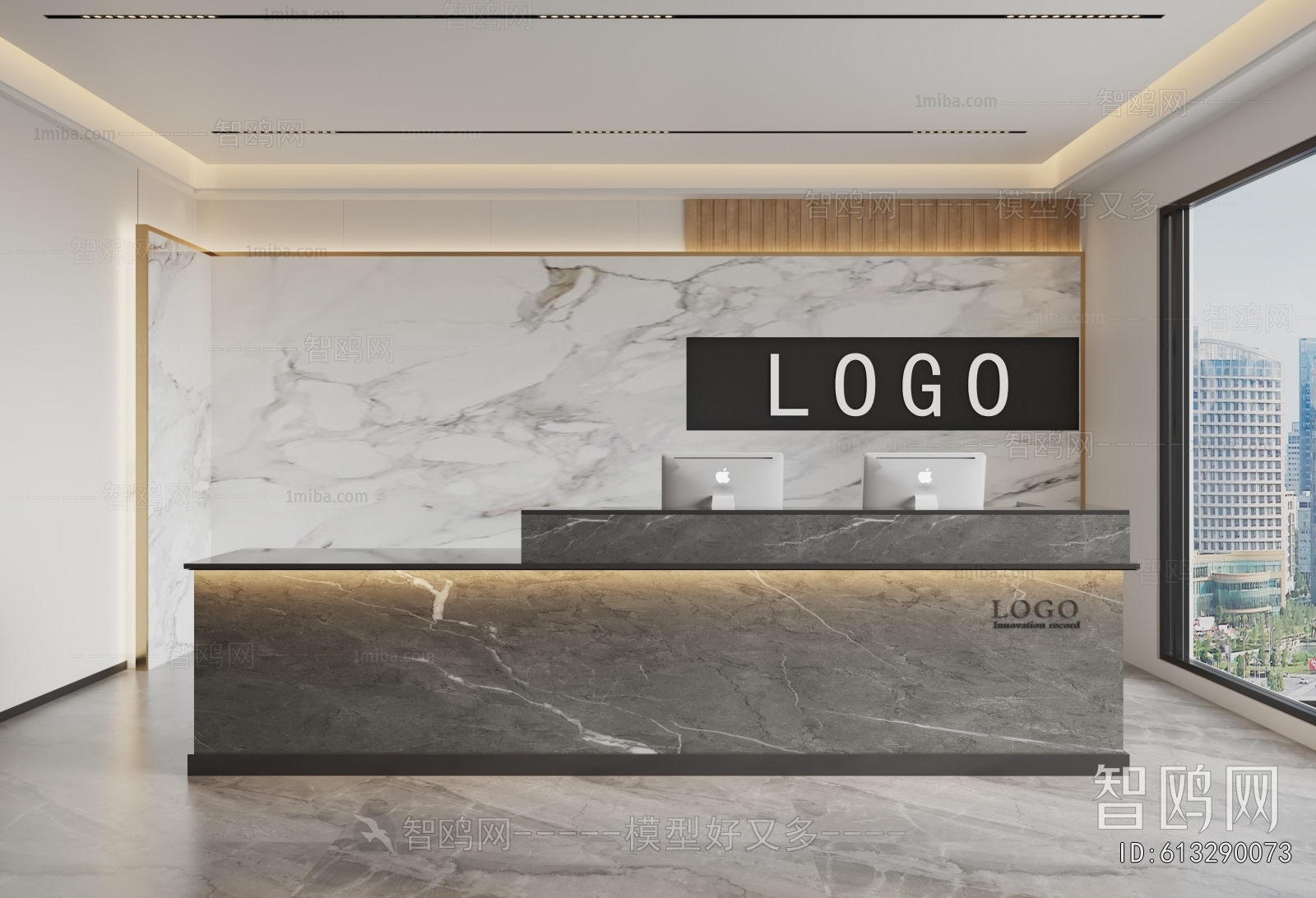 Modern Office Reception Desk