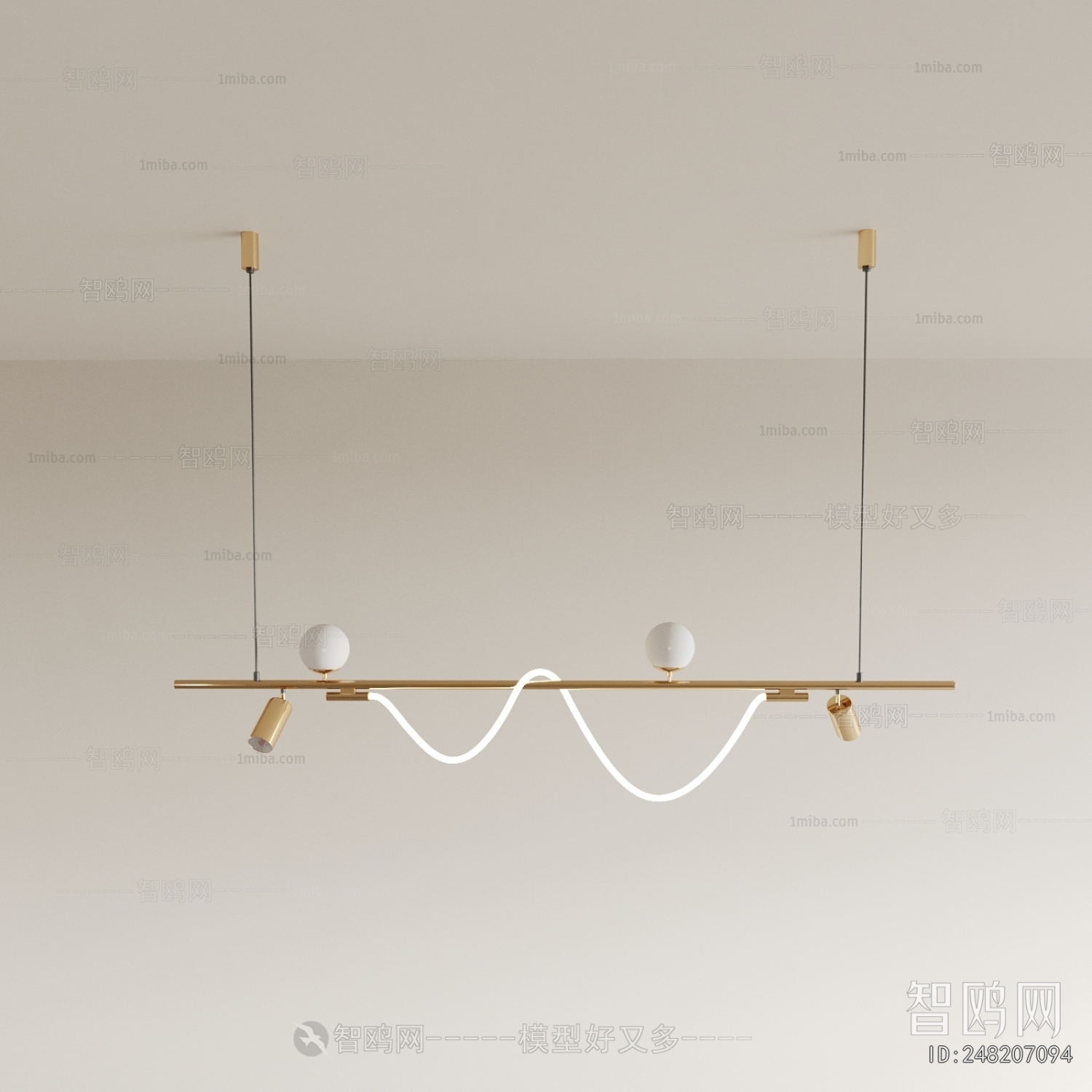 Modern Long Chandelier