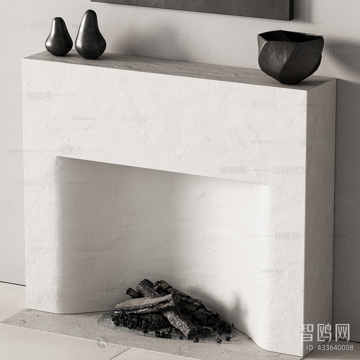 Wabi-sabi Style Fireplace