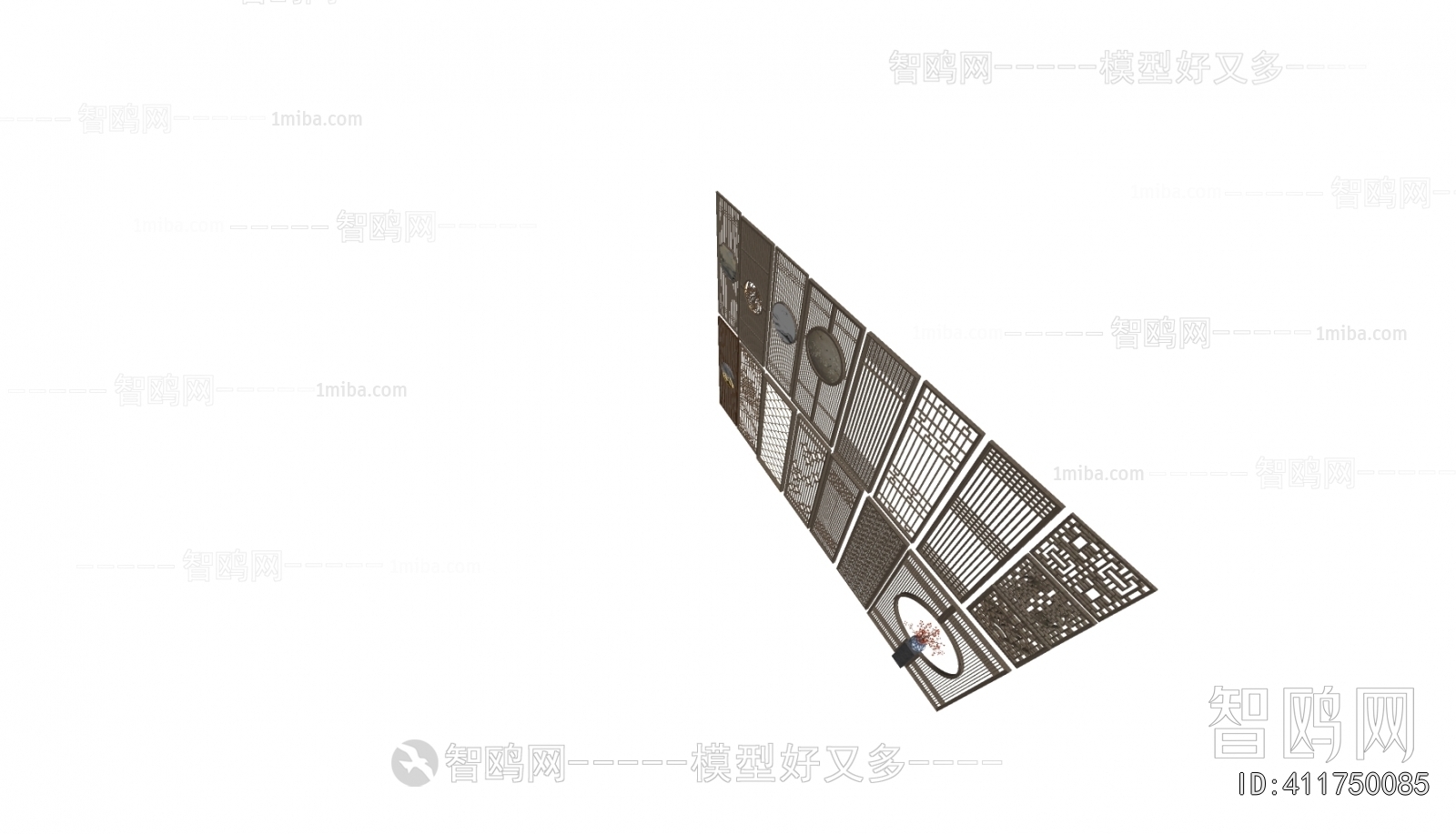 New Chinese Style Wooden Screen Partition