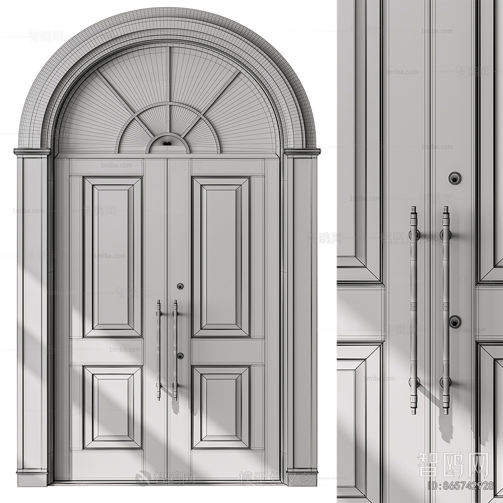 Simple European Style Double Door