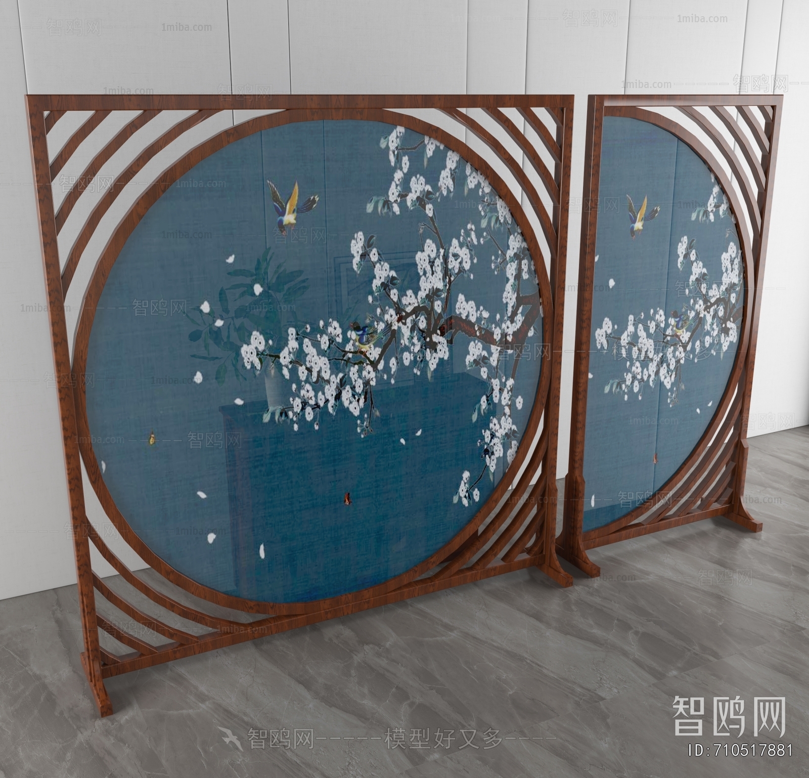 New Chinese Style Wooden Screen Partition