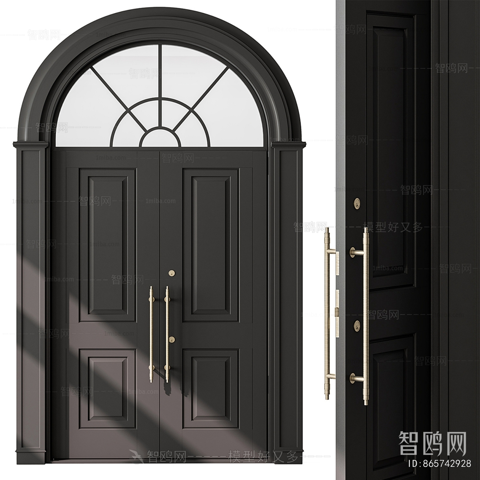 Simple European Style Double Door