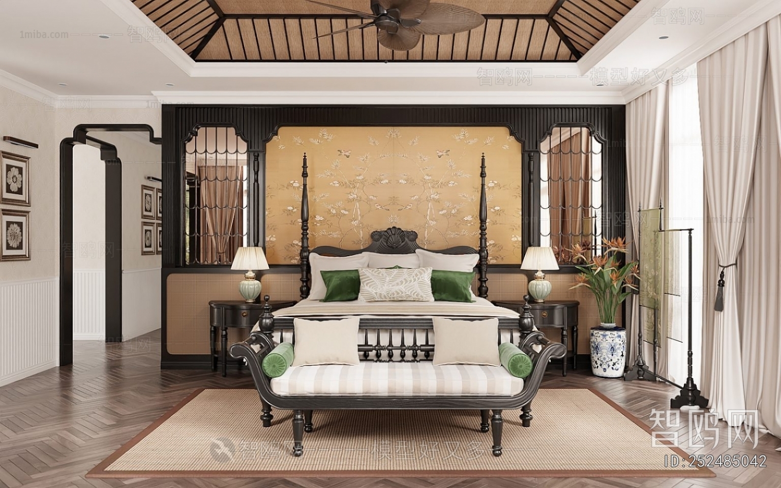 Southeast Asian Style Guest Room